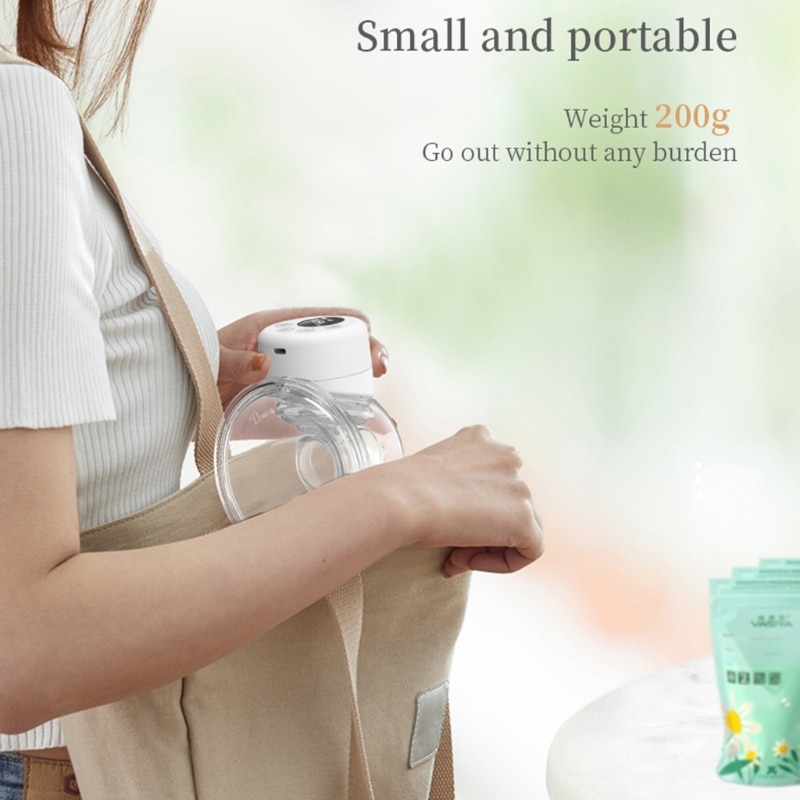 Electric Breast Pump Silent Wearable Automatic Milker USB Rechargable Hands-Free Portable Milk Extractor Baby Breastfeeding Acce